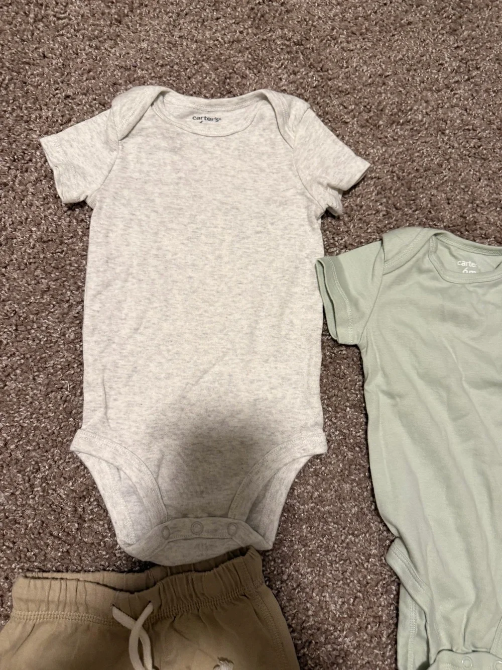 Carter's Baby Matching Set in Yellow, Green, Gray, Navy, Tan - Picture 7 of 8